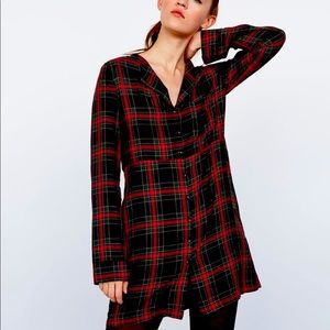 Zara checkered shirt M